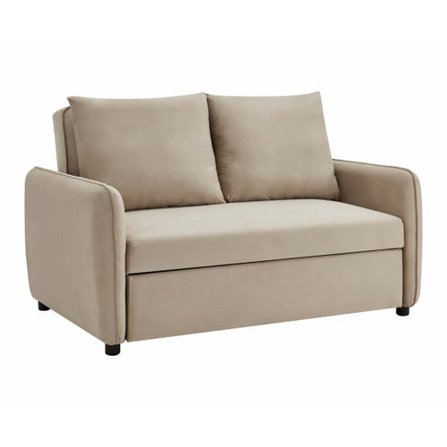 Canapea Ambrozio 2 Locuri Extensibila Bej, 140 Cm