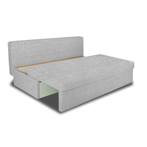 Canapea Extensibila Blue, Cu Lada Depozitare, 3 Locuri, Gri Deschis, Luis 83, 191 Cm