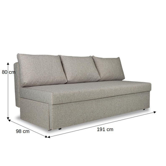 Canapea Extensibila Cu Lada Depozitare Vario, 191 x 98 x 80 Cm