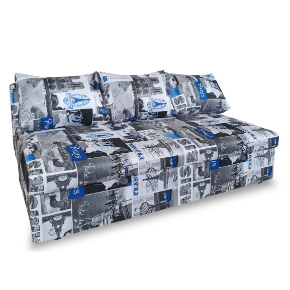 Canapea Extensibila Cu Lada Depozitare Vario Paris, Multicolor, 191 x 98 x 80 Cm