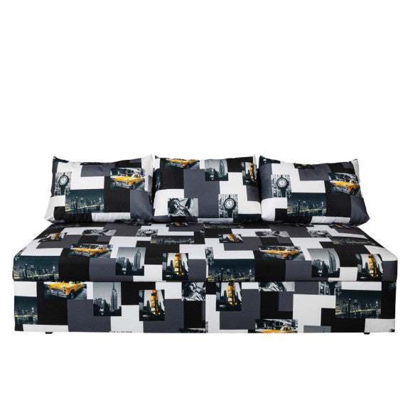 Canapea Extensibila Cu Lada Depozitare Vario Taxi, Multicolor, 191 x 98 x 80 Cm