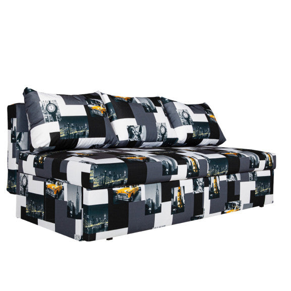 Canapea Extensibila Cu Lada Depozitare Vario Taxi, Multicolor, 191 x 98 x 80 Cm