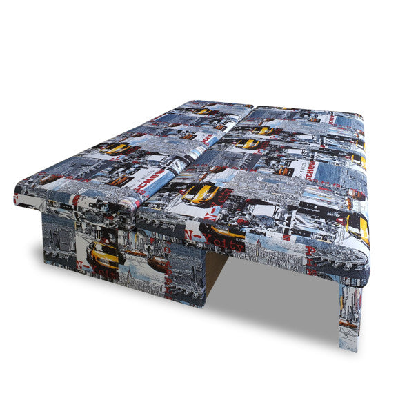 Canapea Extensibila Cu Lada Depozitare Vario Taxi Ny City, Multicolor, 191 x 98 x 80 Cm