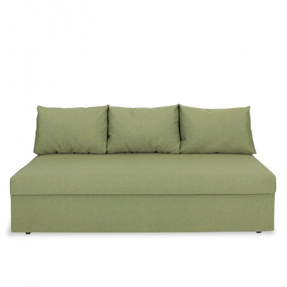 Canapea Extensibila Cu Lada Depozitare Vario, Verde, 191 x 98 x 80 Cm