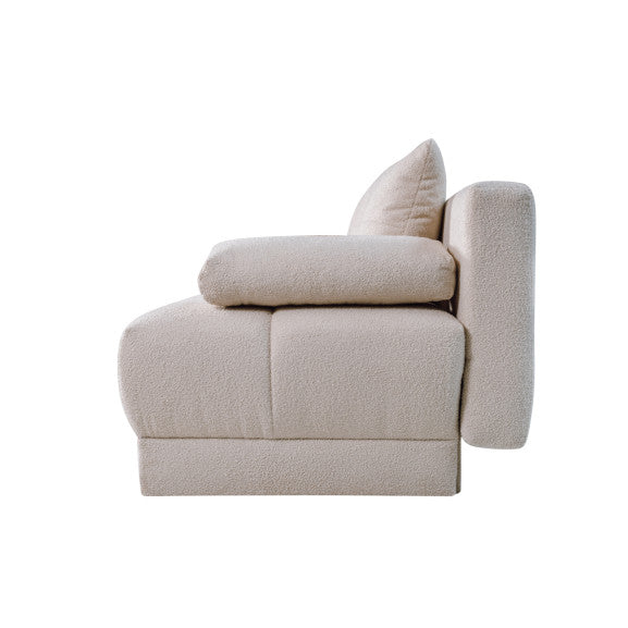 Canapea Extensibila Dali, 3 Locuri, Lada Depozitare, Crem, 210 Cm