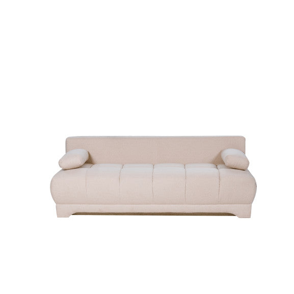 Canapea Extensibila Dali, 3 Locuri, Lada Depozitare, Crem, 210 Cm