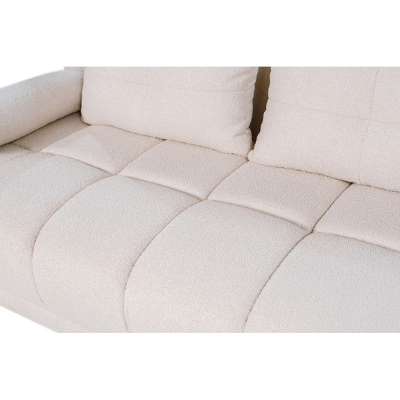 Canapea Extensibila Dali, 3 Locuri, Lada Depozitare, Crem, 210 Cm