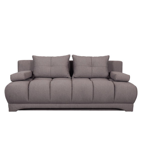 Canapea Extensibila Dali, 3 Locuri, Lada Depozitare, Gri, 210 Cm