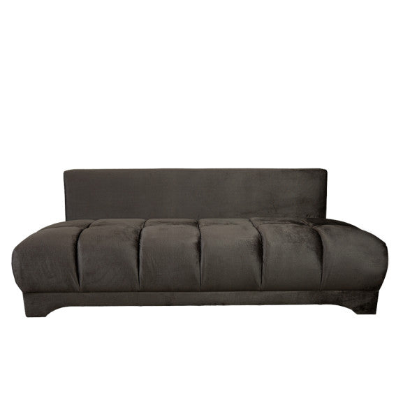 Canapea Extensibila Dali, 3 Locuri, Lada Depozitare, Gri Inchis, 210 Cm