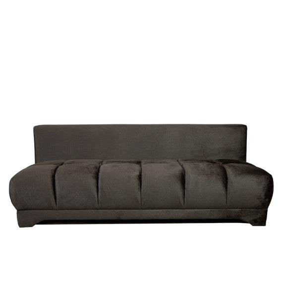 Canapea Extensibila Dali, 3 Locuri, Lada Depozitare, Gri Inchis, 210 Cm