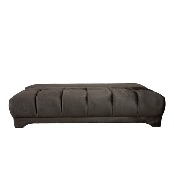 Canapea Extensibila Dali, 3 Locuri, Lada Depozitare, Gri Inchis, 210 Cm