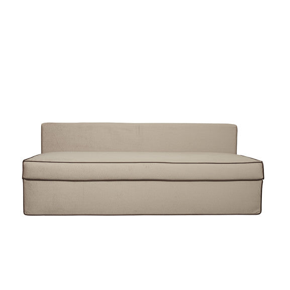 Canapea Extensibila New Modulo, 3 Locuri, Lada Depozitare, Bej si Maro, 194 Cm