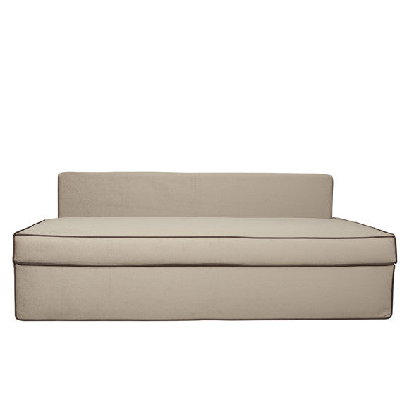 Canapea Extensibila New Modulo, 3 Locuri, Lada Depozitare, Bej si Maro, 194 Cm