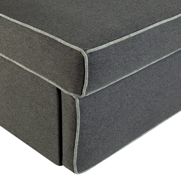 Canapea Extensibila New Modulo, 3 Locuri, Lada Depozitare, Gri, 194 Cm