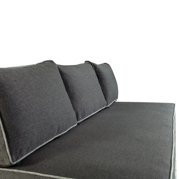 Canapea Extensibila New Modulo, 3 Locuri, Lada Depozitare, Gri, 194 Cm
