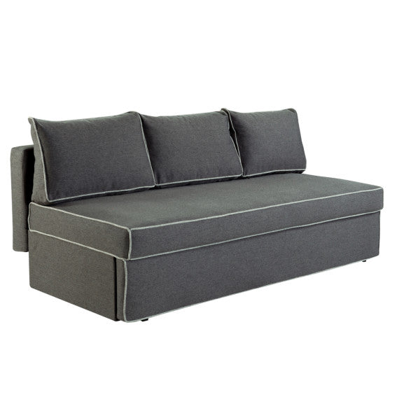 Canapea Extensibila New Modulo, 3 Locuri, Lada Depozitare, Gri, 194 Cm