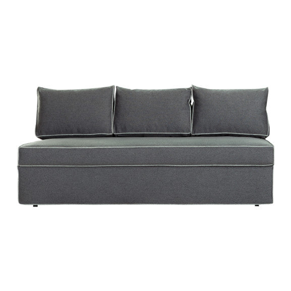 Canapea Extensibila New Modulo, 3 Locuri, Lada Depozitare, Gri, 194 Cm