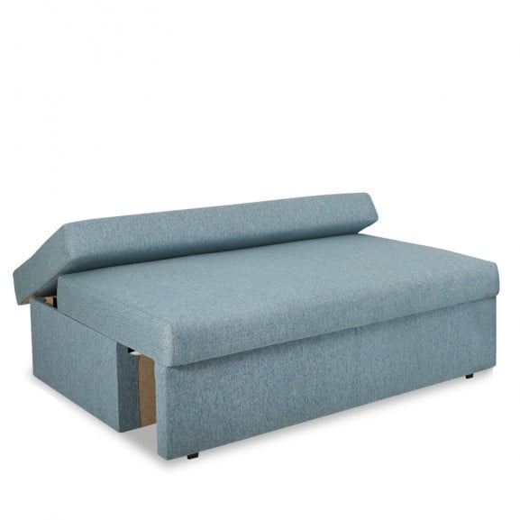 Canapea Extensibila Vario, Cu Lada Depozitare, 3 Locuri, Albastru, 80 x 191 x 98 Cm