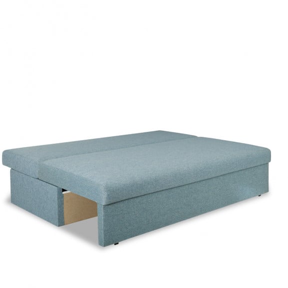 Canapea Extensibila Vario, Cu Lada Depozitare, 3 Locuri, Albastru, 80 x 191 x 98 Cm