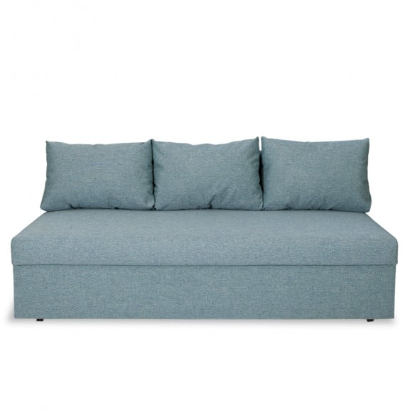 Canapea Extensibila Vario, Cu Lada Depozitare, 3 Locuri, Albastru, 80 x 191 x 98 Cm