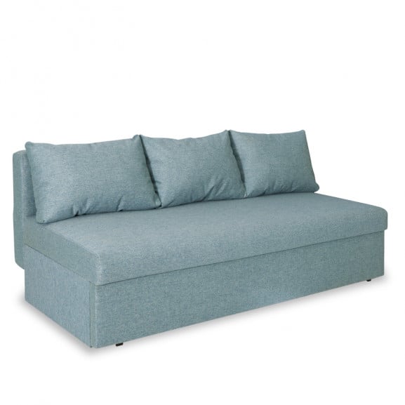 Canapea Extensibila Vario, Cu Lada Depozitare, 3 Locuri, Albastru, 80 x 191 x 98 Cm