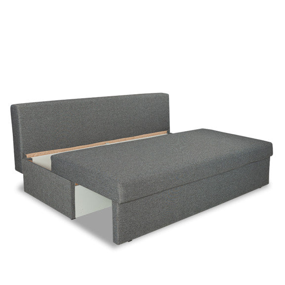 Canapea Extensibila Vario Cu Lada Gri Inchis, 191 x 98 x 80 Cm