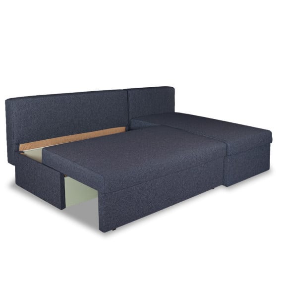 Coltar Extensibil Cu Lada, Blue Interschimbabil Stanga/Dreapta, Albastru Icon 79, 220 X 80 X 155 Cm