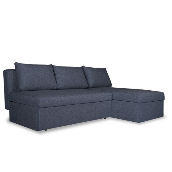 Coltar Extensibil Cu Lada, Blue Interschimbabil Stanga/Dreapta, Albastru Icon 79, 220 X 80 X 155 Cm