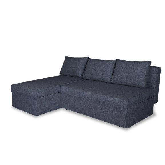 Coltar Extensibil Cu Lada, Blue Interschimbabil Stanga/Dreapta, Albastru Icon 79, 220 X 80 X 155 Cm