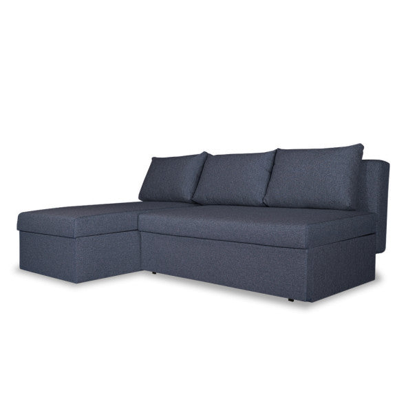 Coltar Extensibil Cu Lada, Blue Interschimbabil Stanga/Dreapta, Albastru Icon 79, 220 X 80 X 155 Cm