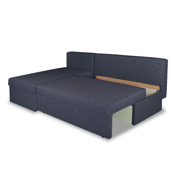 Coltar Extensibil Cu Lada, Blue Interschimbabil Stanga/Dreapta, Albastru Icon 79, 220 X 80 X 155 Cm