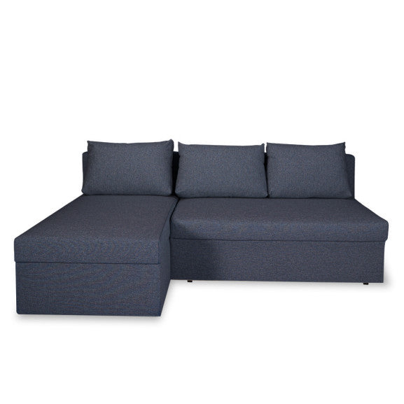 Coltar Extensibil Cu Lada, Blue Interschimbabil Stanga/Dreapta, Albastru Icon 79, 220 X 80 X 155 Cm