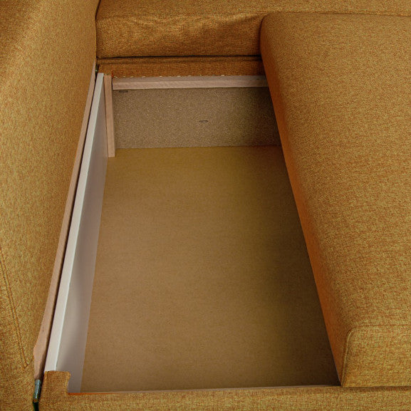 Coltar Extensibil Cu Lada, Blue Interschimbabil Stanga/Dreapta, Galben ICON 45, 220 X 80 X 155 Cm