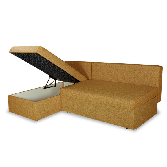 Coltar Extensibil Cu Lada, Blue Interschimbabil Stanga/Dreapta, Galben ICON 45, 220 X 80 X 155 Cm
