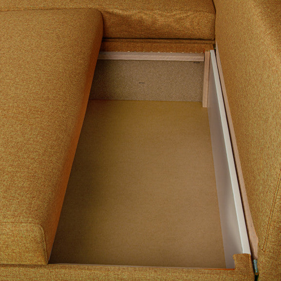 Coltar Extensibil Cu Lada, Blue Interschimbabil Stanga/Dreapta, Galben ICON 45, 220 X 80 X 155 Cm