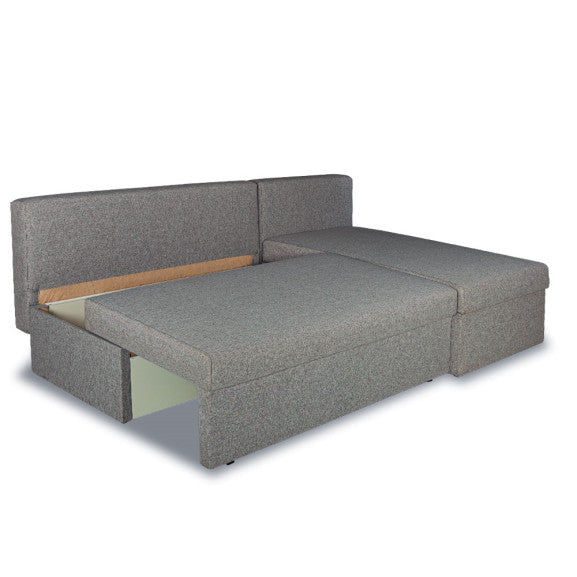Coltar Extensibil Cu Lada, Blue Interschimbabil Stanga/Dreapta, Gri Inchis Arte 84A, 220 X 80 X 155 Cm