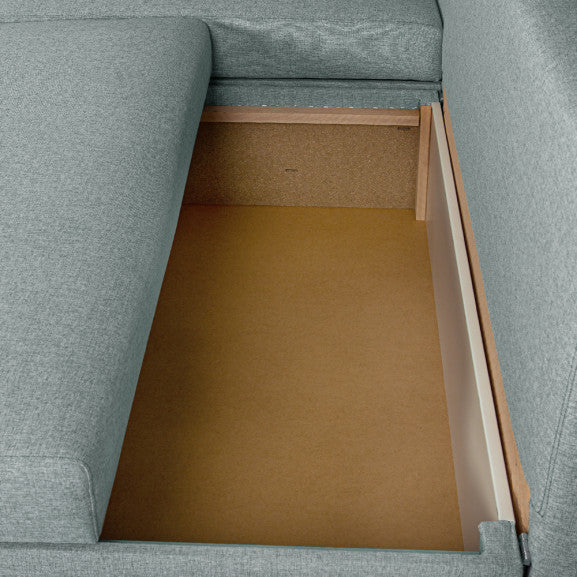 Coltar Extensibil Cu Lada, Blue Interschimbabil Stanga/Dreapta, Icon 84, 220 X 80 X 155 Cm