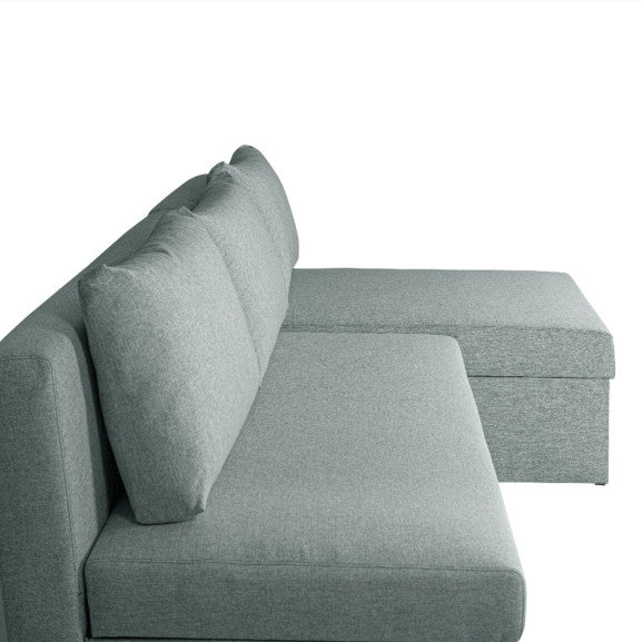 Coltar Extensibil Cu Lada, Blue Interschimbabil Stanga/Dreapta, Icon 84, 220 X 80 X 155 Cm