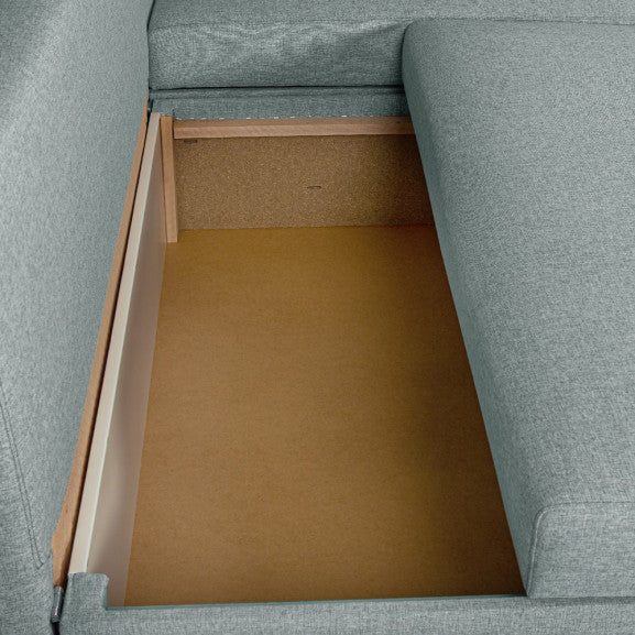 Coltar Extensibil Cu Lada, Blue Interschimbabil Stanga/Dreapta, Icon 84, 220 X 80 X 155 Cm