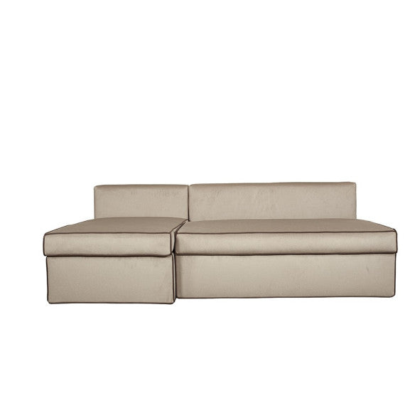 Coltar Extensibil Cu Lada New Modulo, Interschimbabil Stanga/Dreapta, Crem, 220 X 80 X 155 Cm