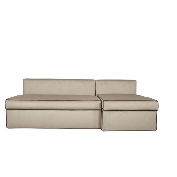 Coltar Extensibil Cu Lada New Modulo, Interschimbabil Stanga/Dreapta, Crem, 220 X 80 X 155 Cm