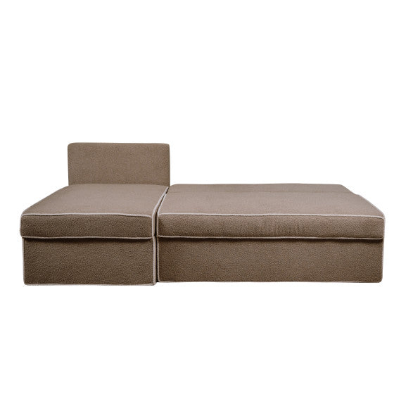 Coltar Extensibil Cu Lada New Modulo, Interschimbabil Stanga/Dreapta, Bej inchis Boucle, 220 X 80 X 155 Cm