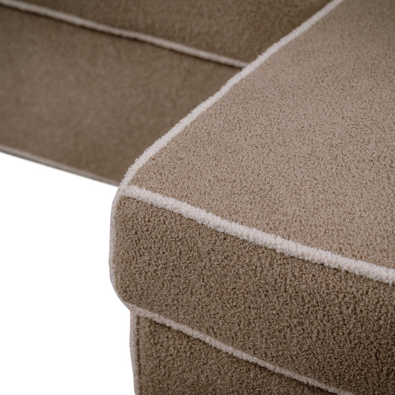 Coltar Extensibil Cu Lada New Modulo, Interschimbabil Stanga/Dreapta, Bej inchis Boucle, 220 X 80 X 155 Cm