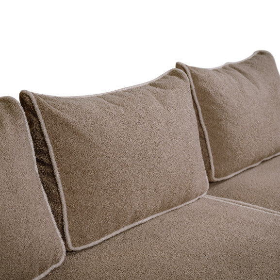Coltar Extensibil Cu Lada New Modulo, Interschimbabil Stanga/Dreapta, Bej inchis Boucle, 220 X 80 X 155 Cm