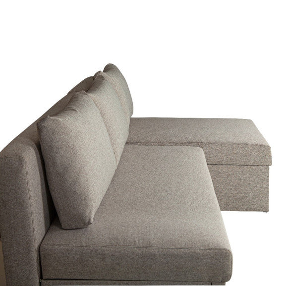 Coltar Extensibil Cu Lada Vario, Interschimbabil Stanga/Dreapta, Gri, 220 X 80 X 155 Cm