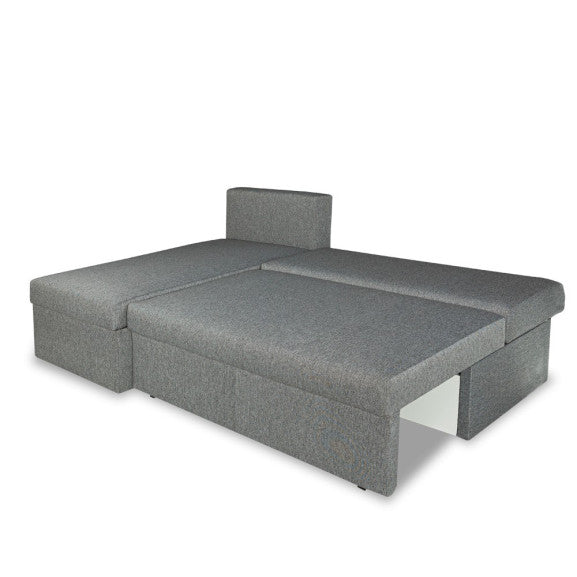 Coltar Extensibil Cu Lada, Vario Interschimbabil Stanga/Dreapta, Gri Inchis, 220 X 80 X 155 Cm