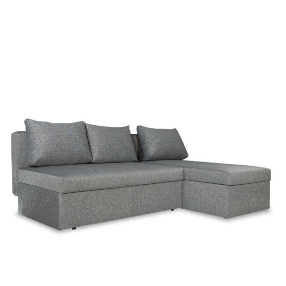 Coltar Extensibil Cu Lada, Vario Interschimbabil Stanga/Dreapta, Gri Inchis, 220 X 80 X 155 Cm